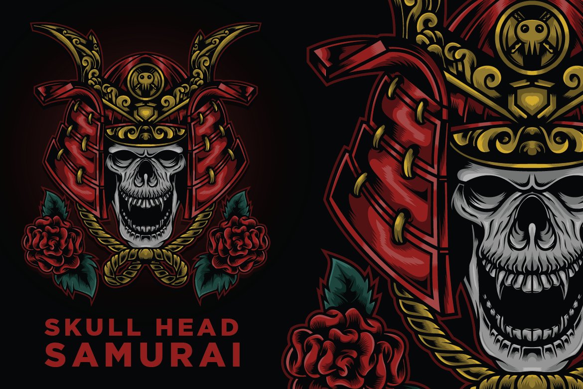 Skull Head Samurai Vector cover image.