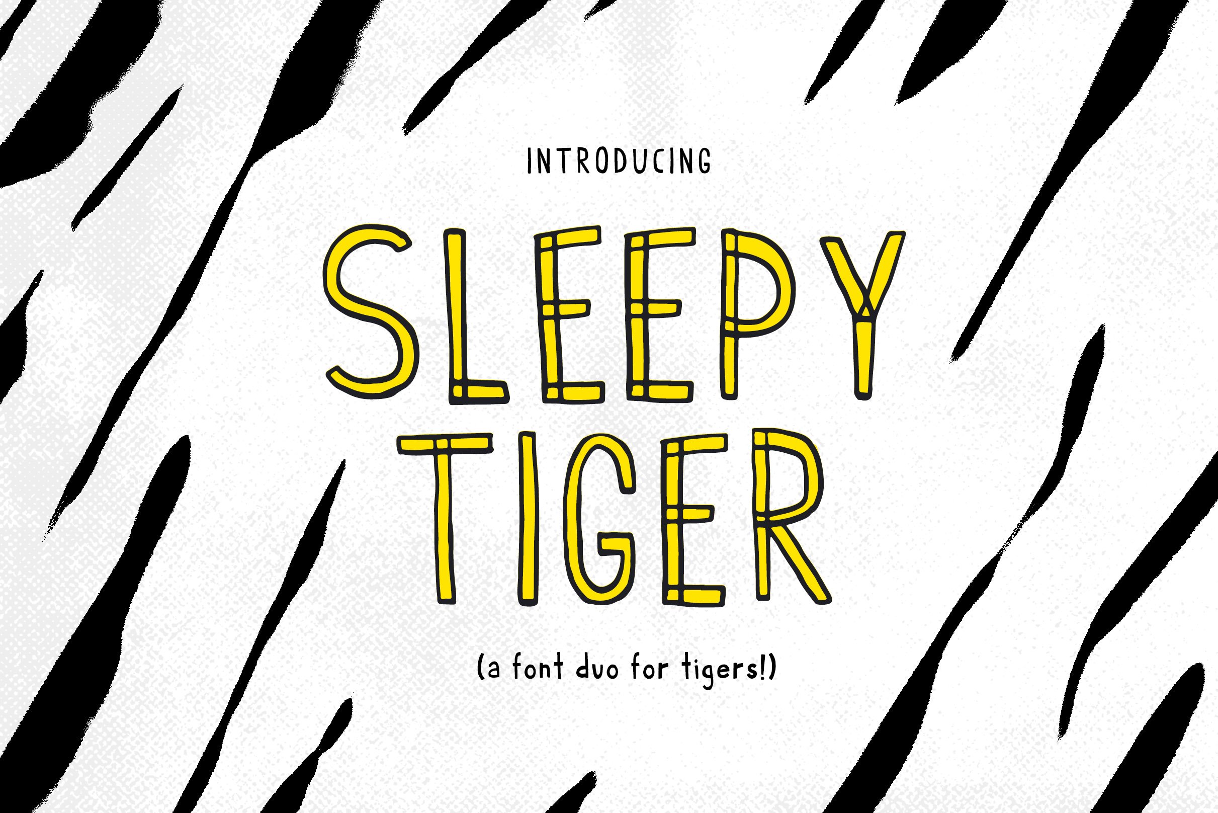 Sleepy Tiger - Font Duo cover image.