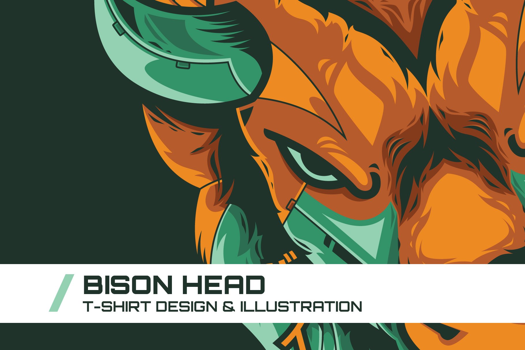 Bison Head Illustration cover image.