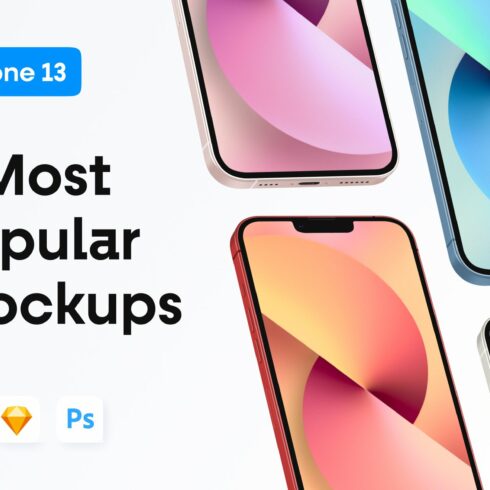 Top 7 iPhone 13 Mockups cover image.