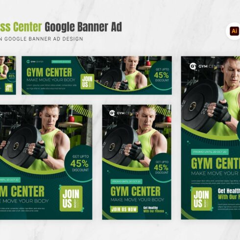 Fitness Center Google Ads cover image.