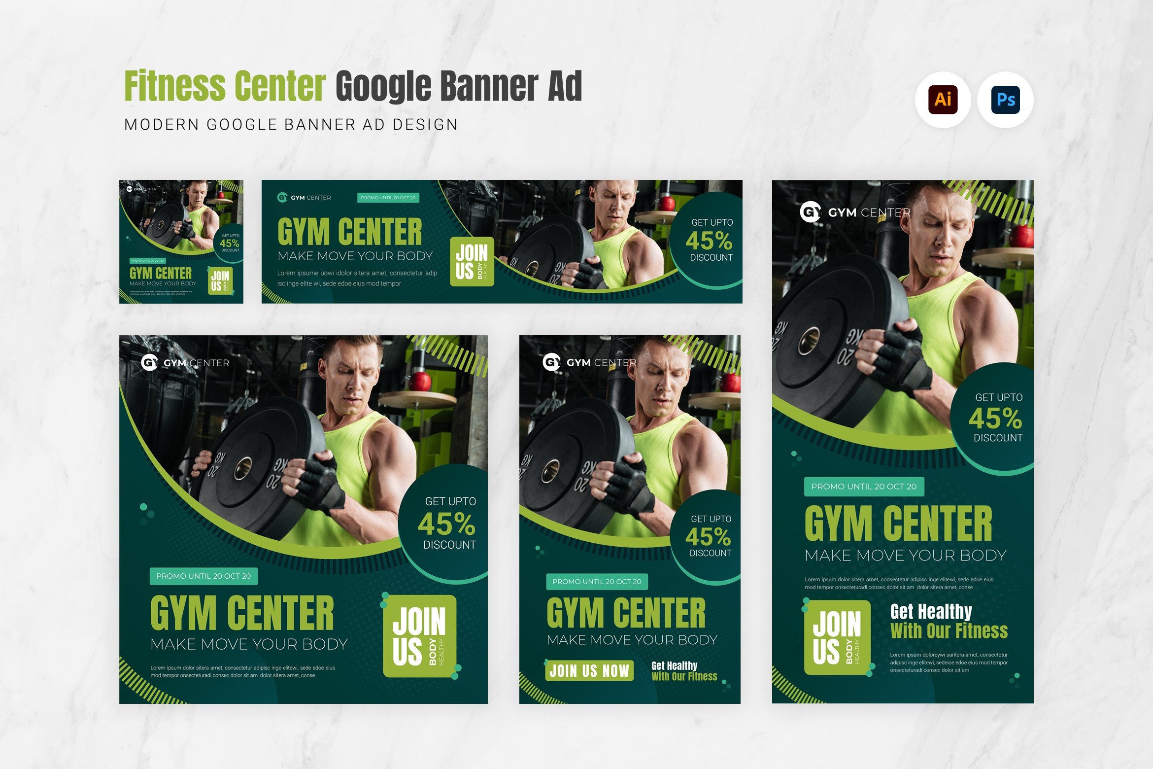 Fitness Center Google Ads cover image.