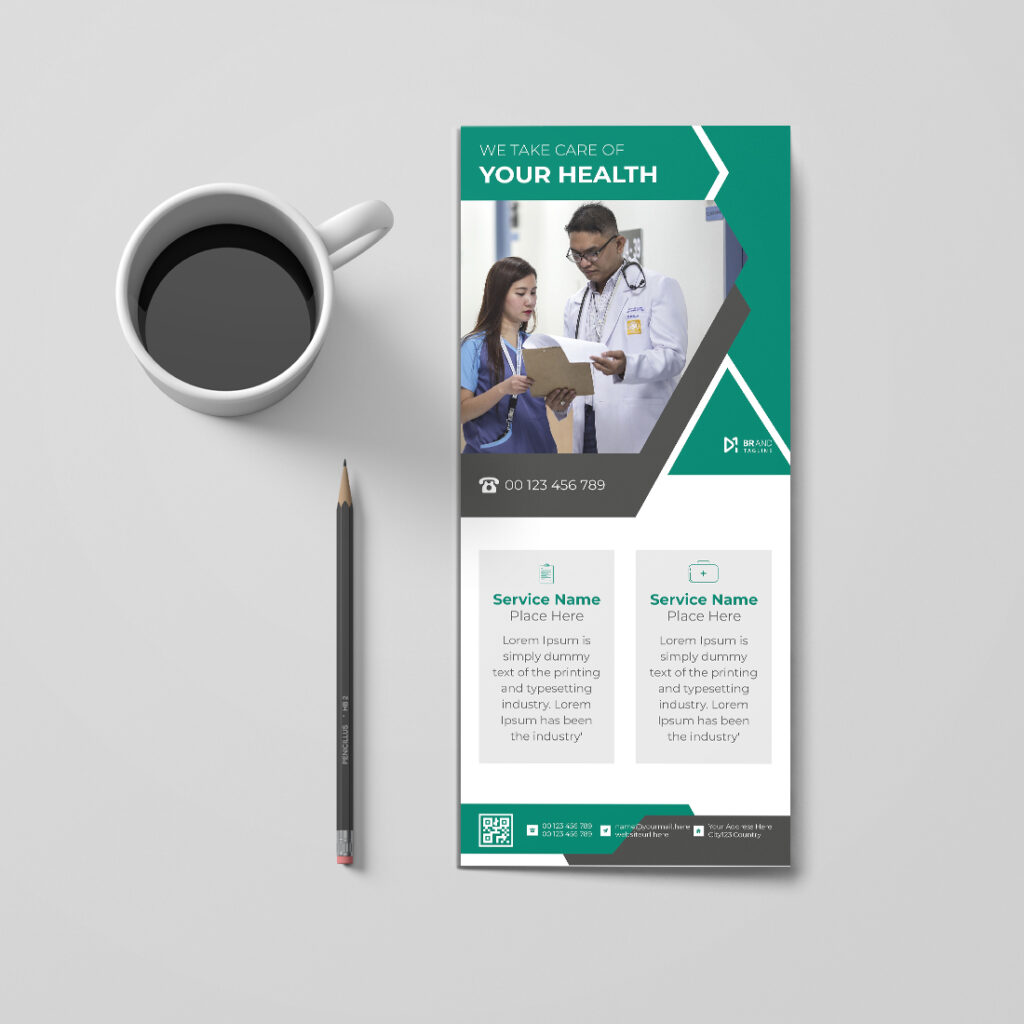 Medical Rack Card Design Medical rack card dl flyer design template - MasterBundles