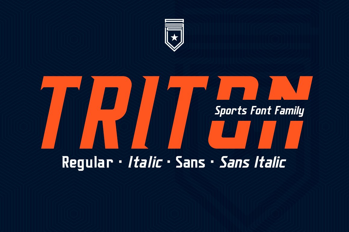 Triton Sports Font Family cover image.