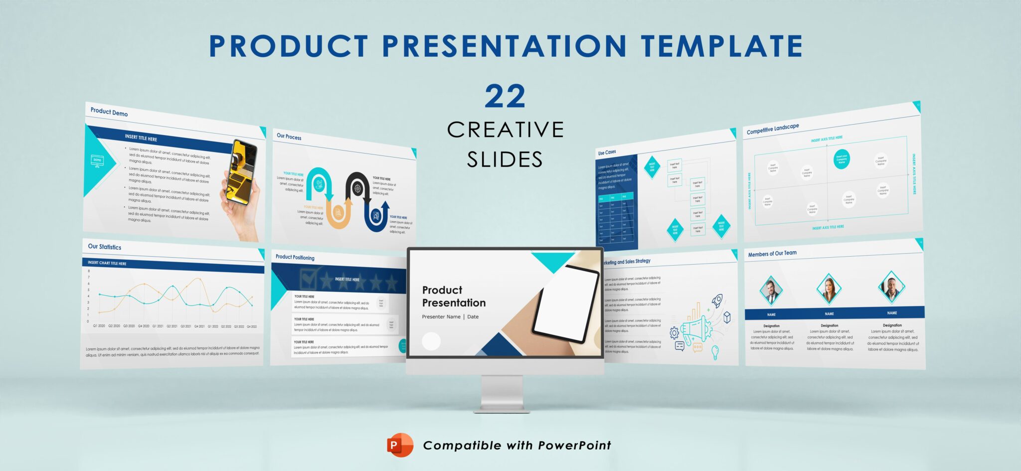 Product Presentation PowerPoint template, Product Introduction PowerPoint template, Product