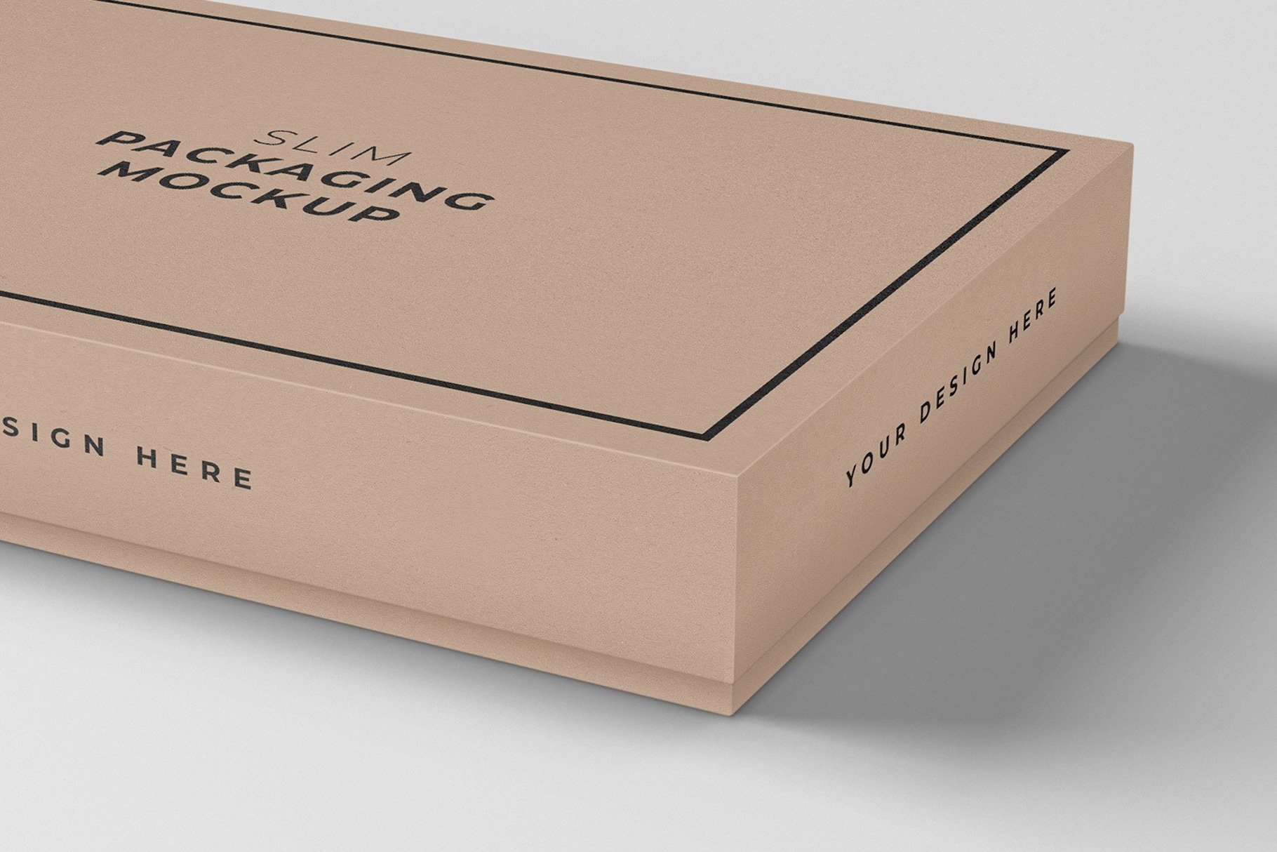 Slim Cardboard Packaging Mockup preview image.