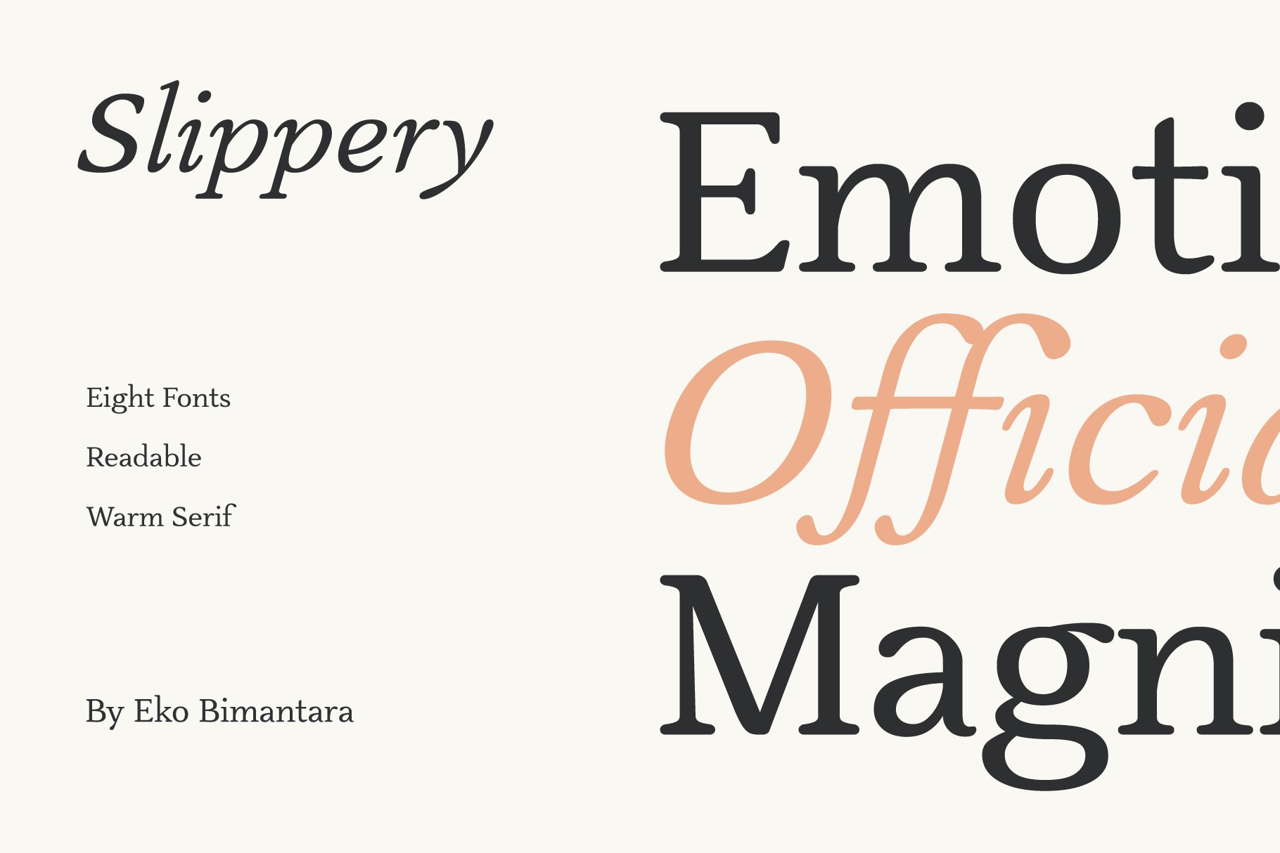 Slippery; Warm Serif cover image.