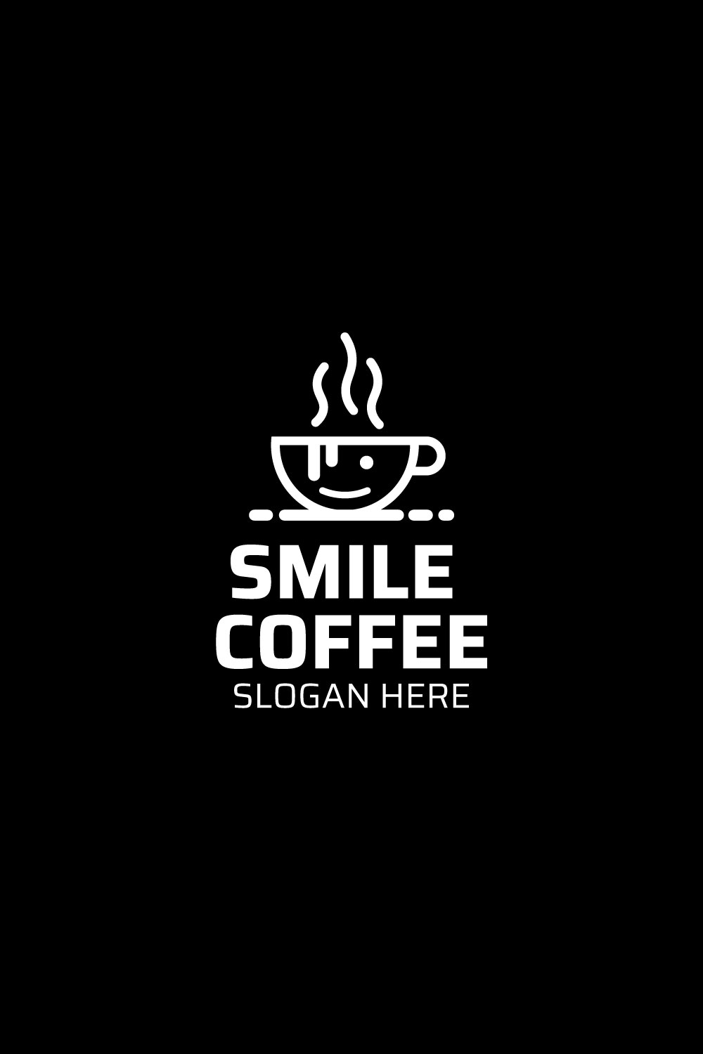 Coffee cup smile logo design vector pinterest preview image.