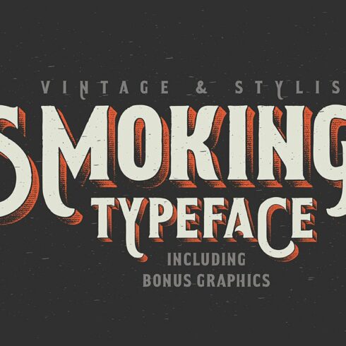 Smoking typeface + Illustration cover image.