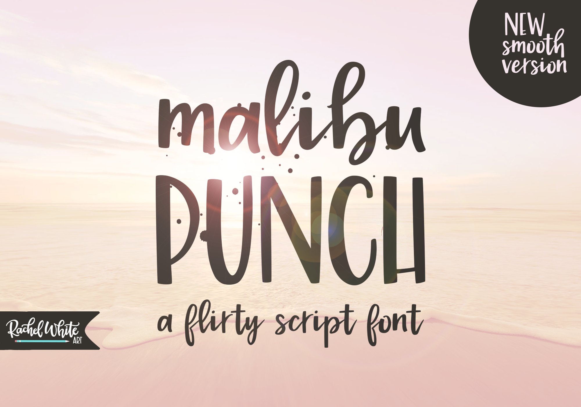 Malibu Punch, a flirty brush font cover image.