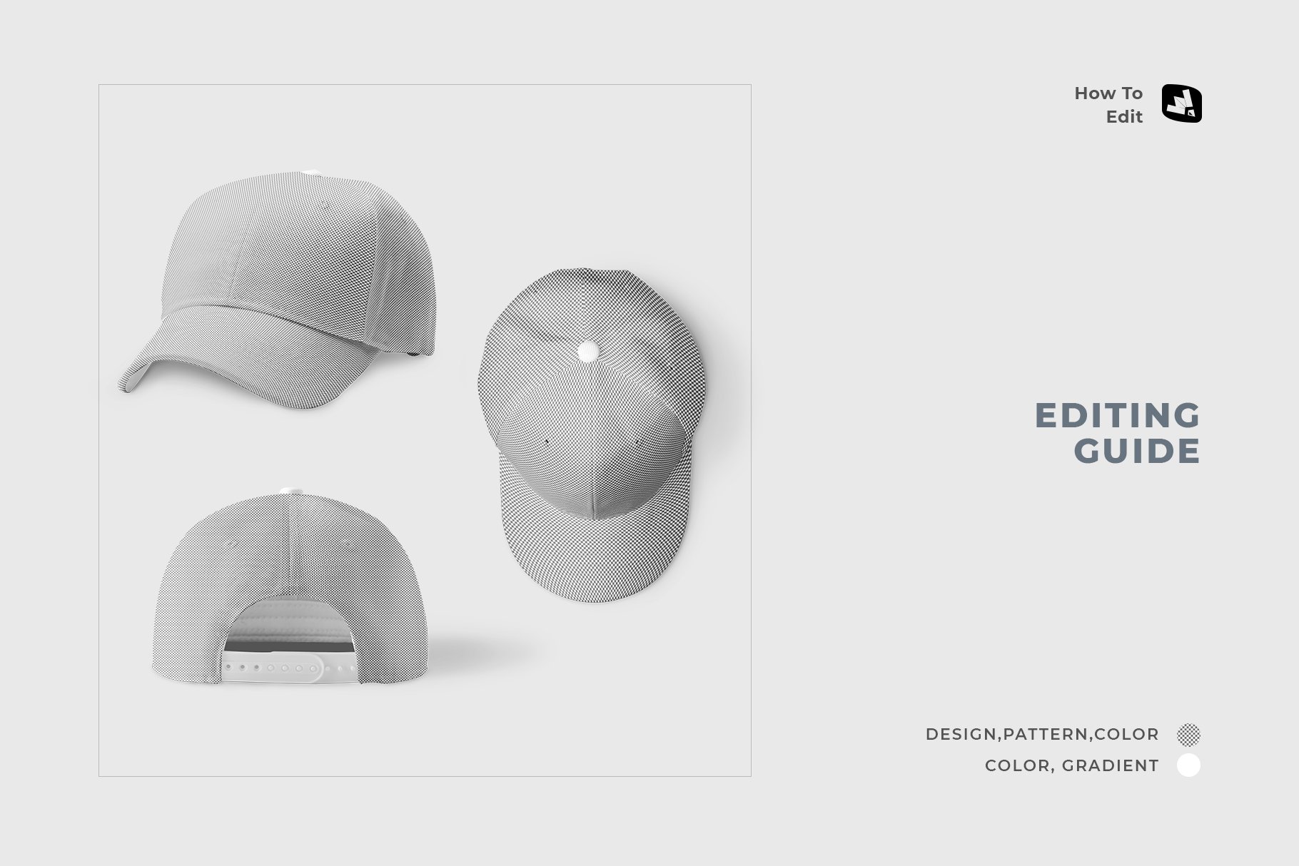 snapback baseball cap set mockup preview 8 457