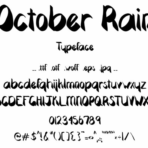 Font October Rain Earthy Autumn Bold cover image.