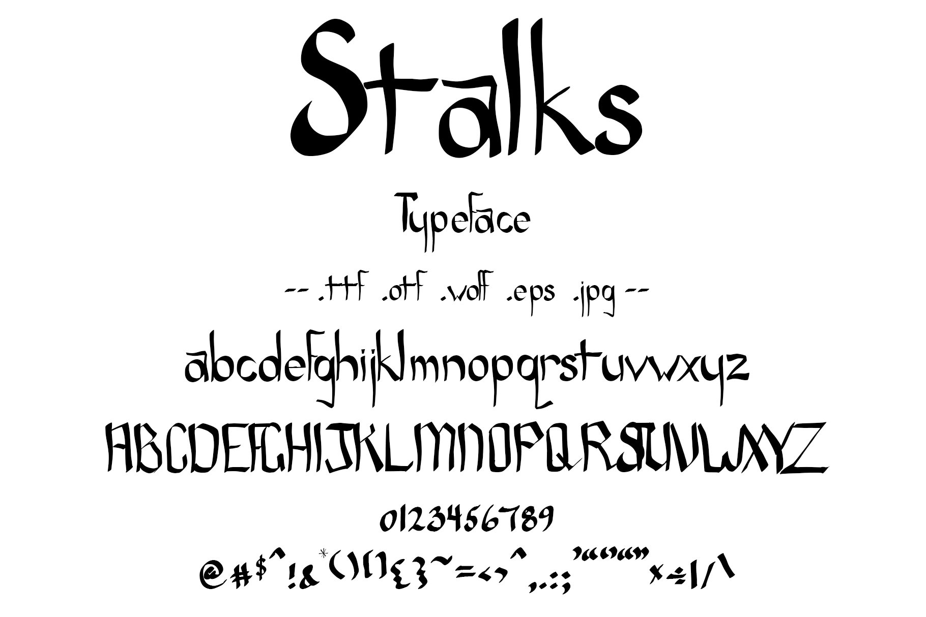 Font Stalks Blades of Grass Creative preview image.