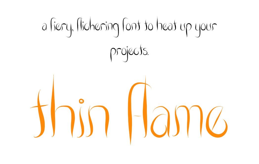 Font Thin Flame Fire Flickering Set preview image.