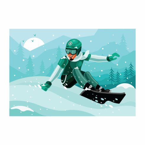 Snowboarder Winter Illustration cover image.