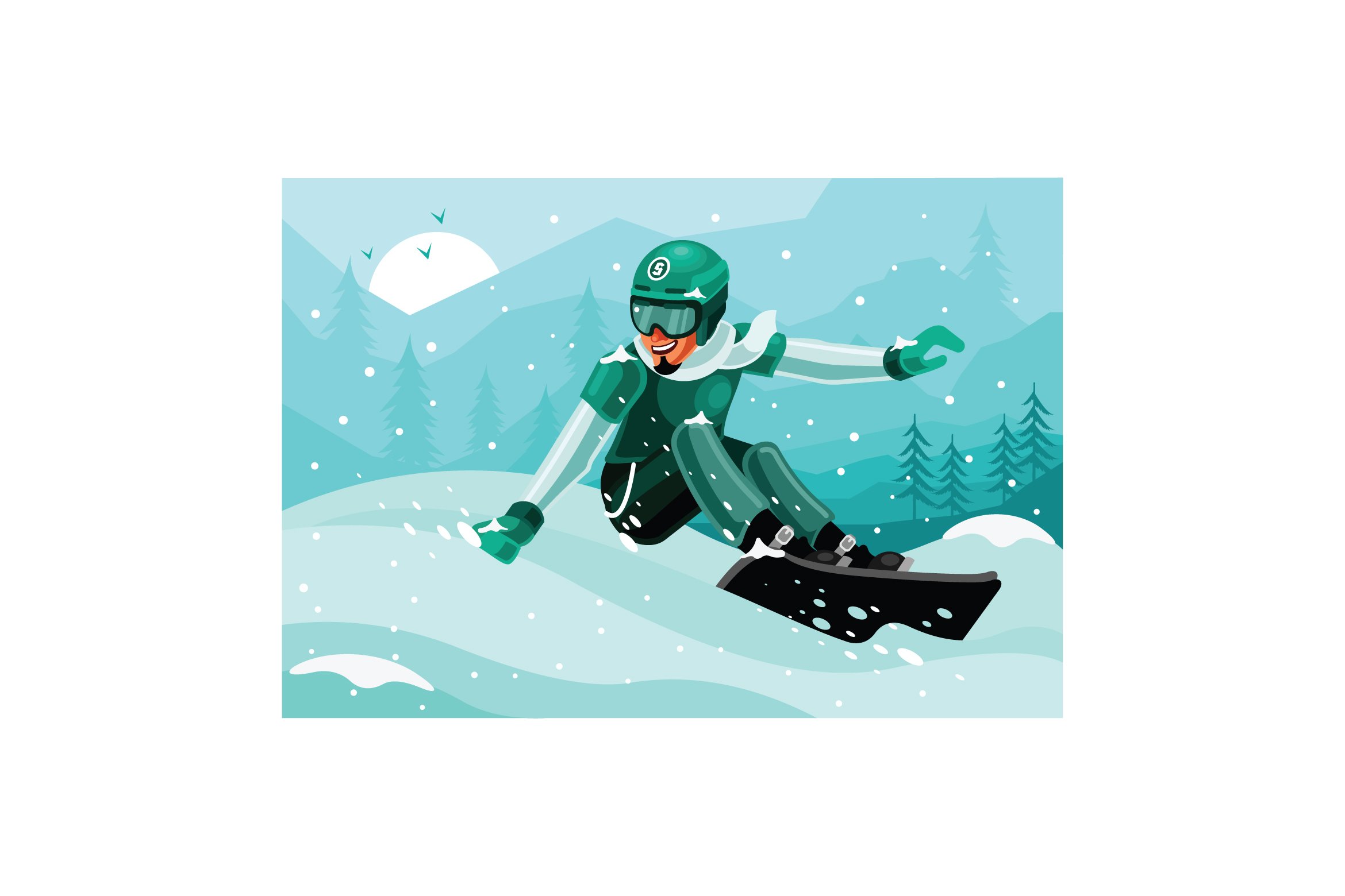 Snowboarder Winter Illustration cover image.