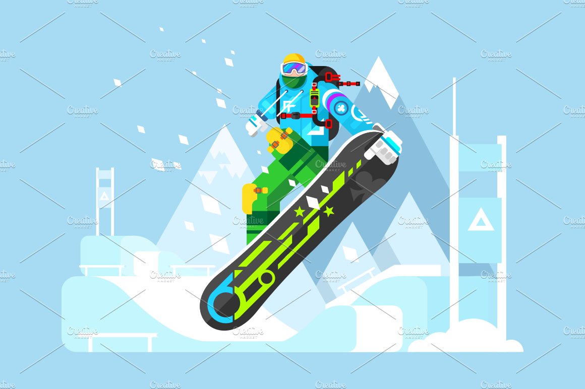Snowboarder cartoon character cover image.