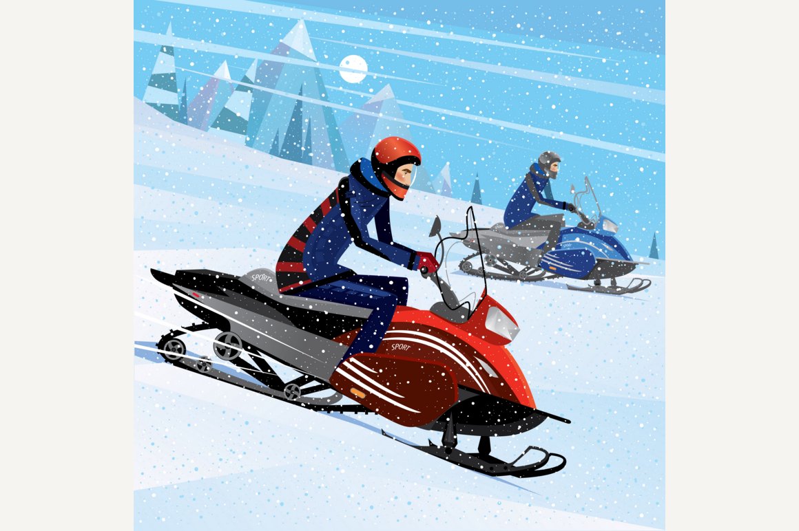 Friends snowmachine race cover image.
