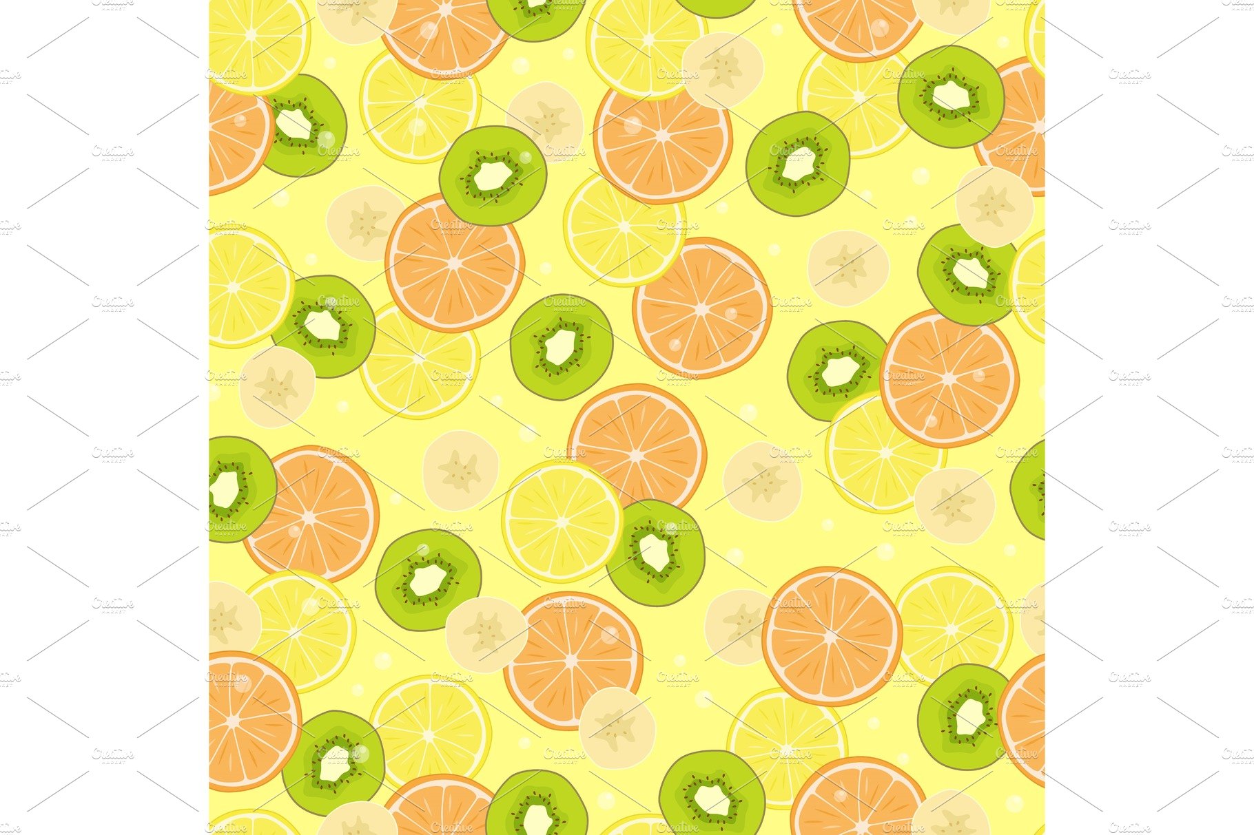 Seamless Pattern with Citrus Fruits cover image.