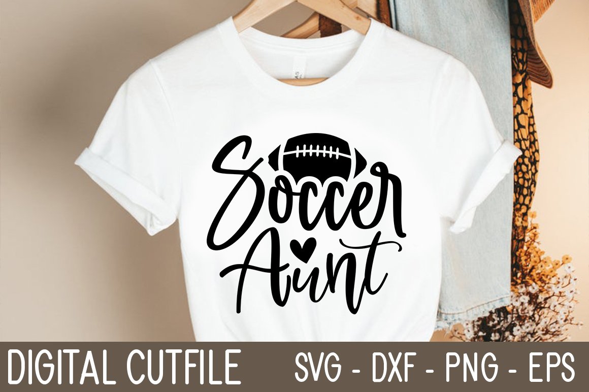 Soccer Aunt SVG cover image.