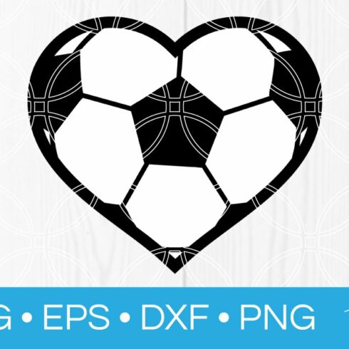 Soccer Heart SVG Cut File cover image.