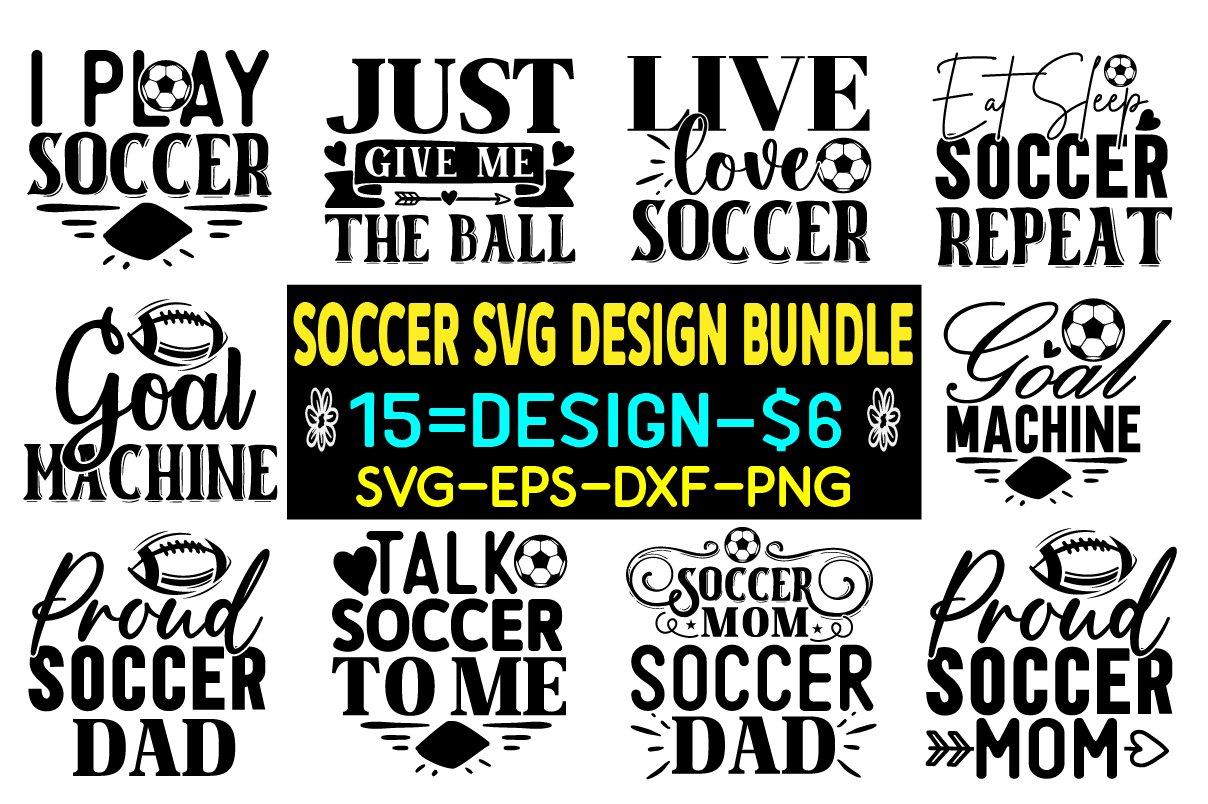Soccer SVG DESIGN BUNDLE cover image.