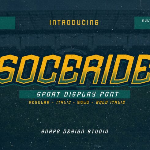 Soceride - Sport Font cover image.