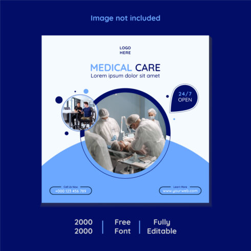 Social Media Post Facebook Post Medical Care Template And Corporate Web Banner Design cover image.
