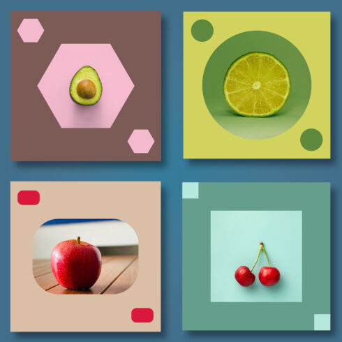 4 minimalist Instagram post templates cover image.