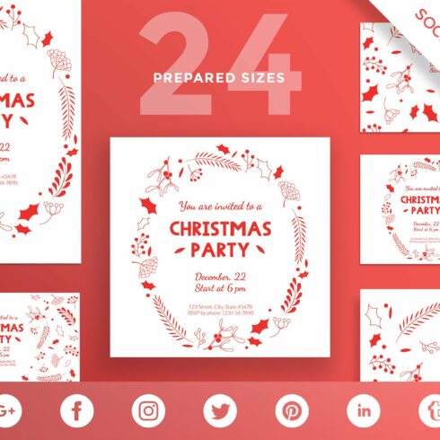 Social Media Pack | Christmas Party cover image.