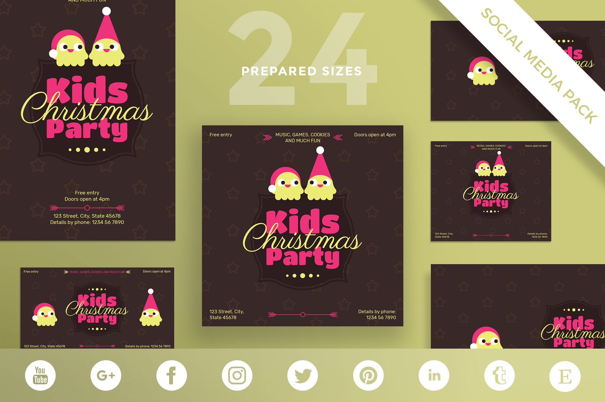 Social Media Pack | Christmas Party cover image.