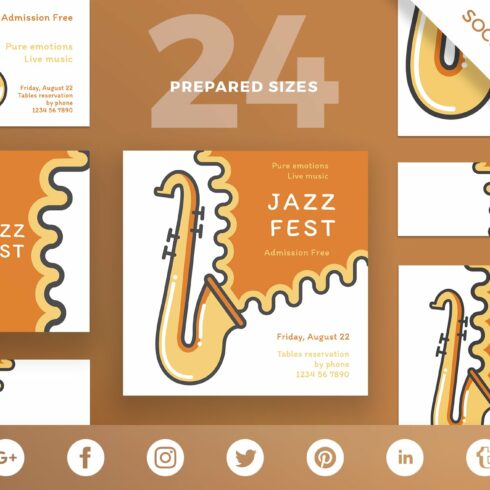 Social Media Pack | Jazz Festival cover image.