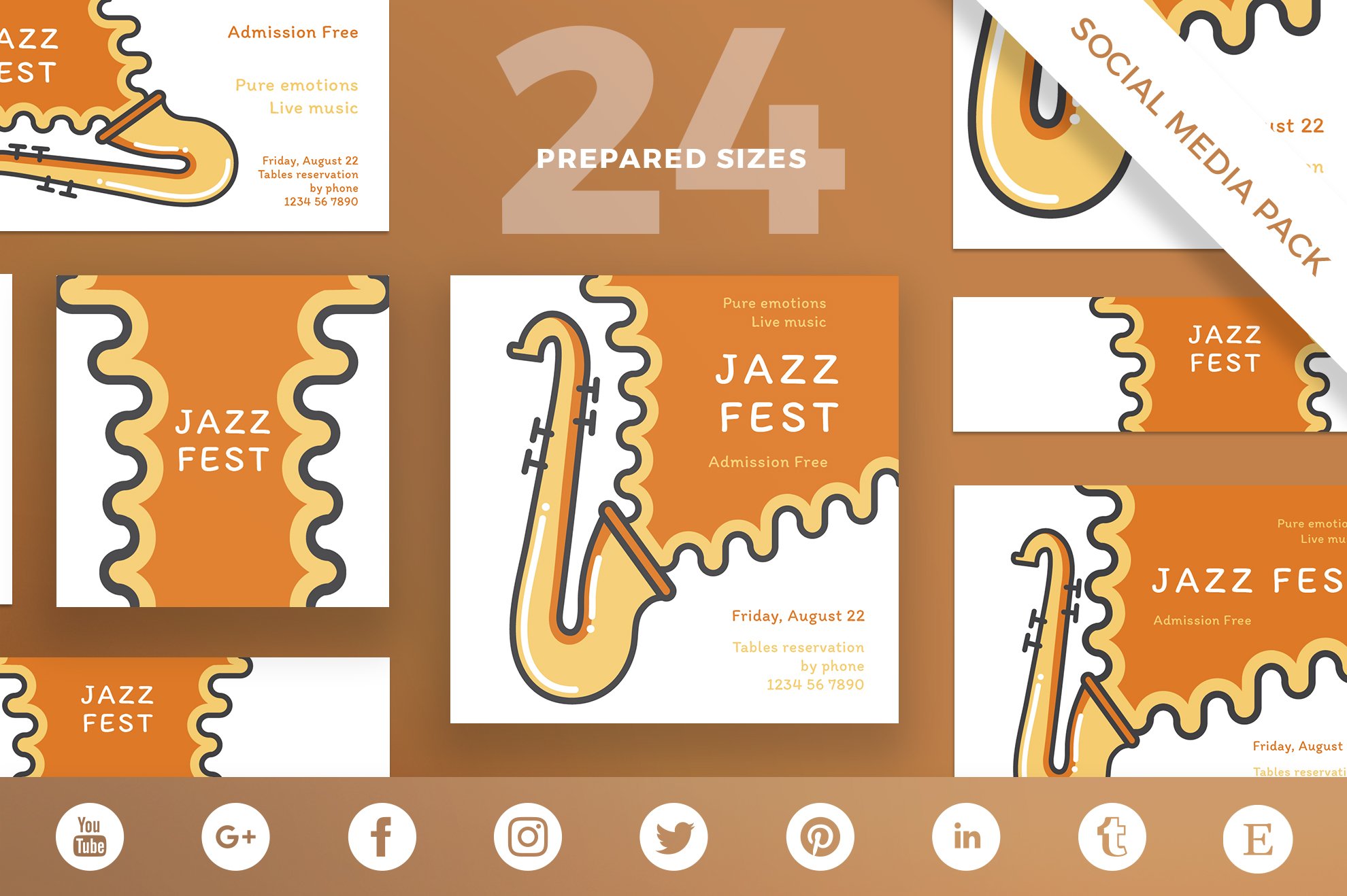 Social Media Pack | Jazz Festival cover image.