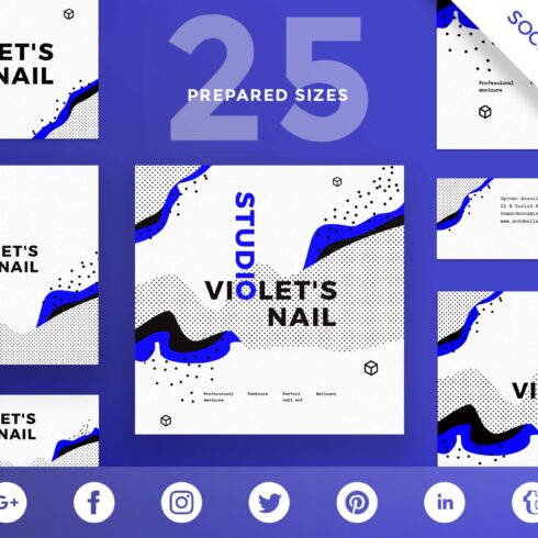 Social Media Pack | VioletNailStudio cover image.