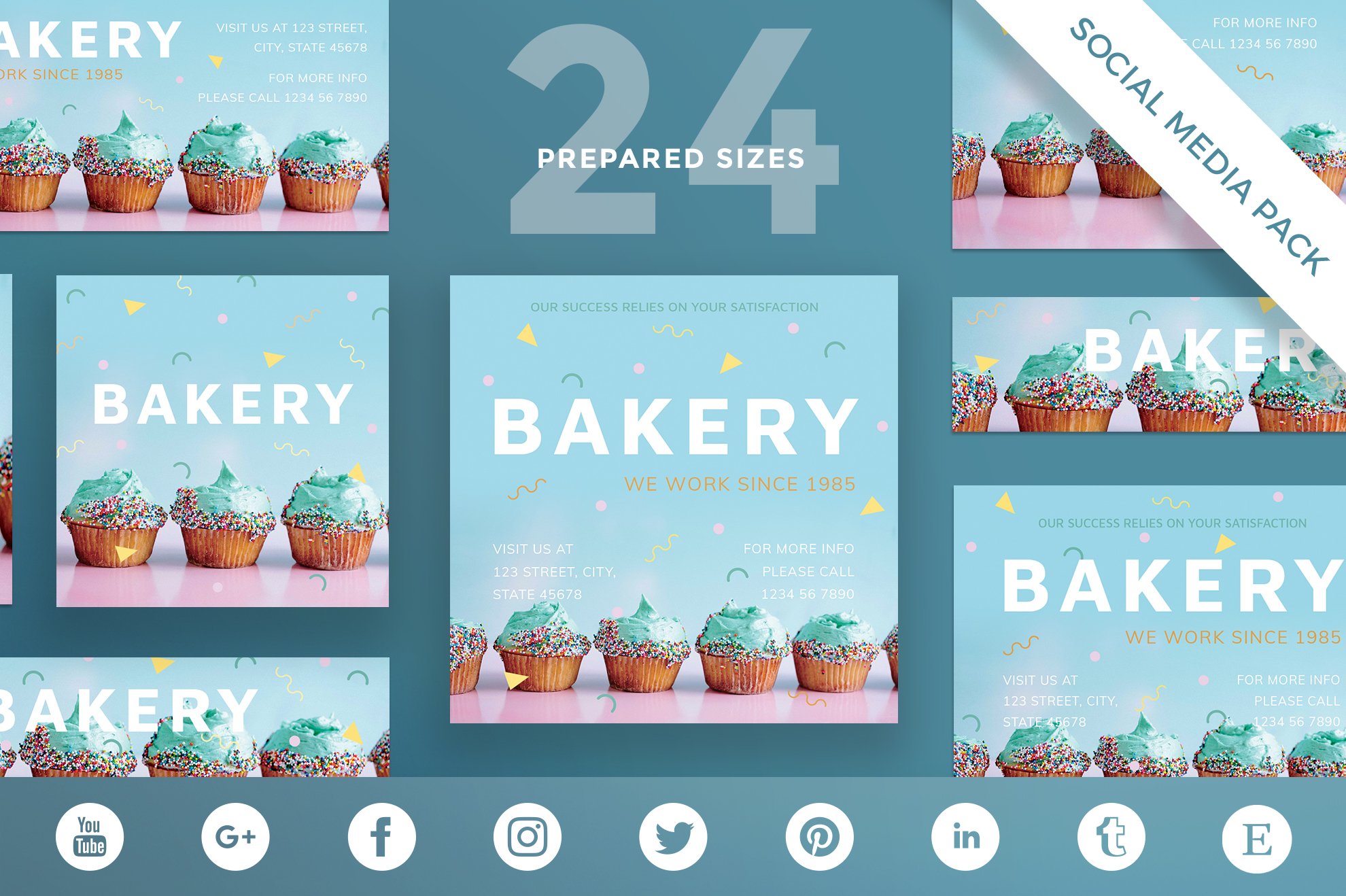 Social Media Pack | Bakery cover image.