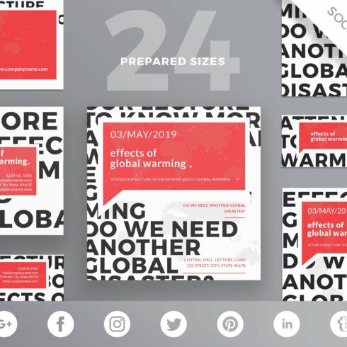 Social Media Pack | Global Warming cover image.