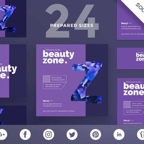 Social Media Pack | Beauty Zone cover image.