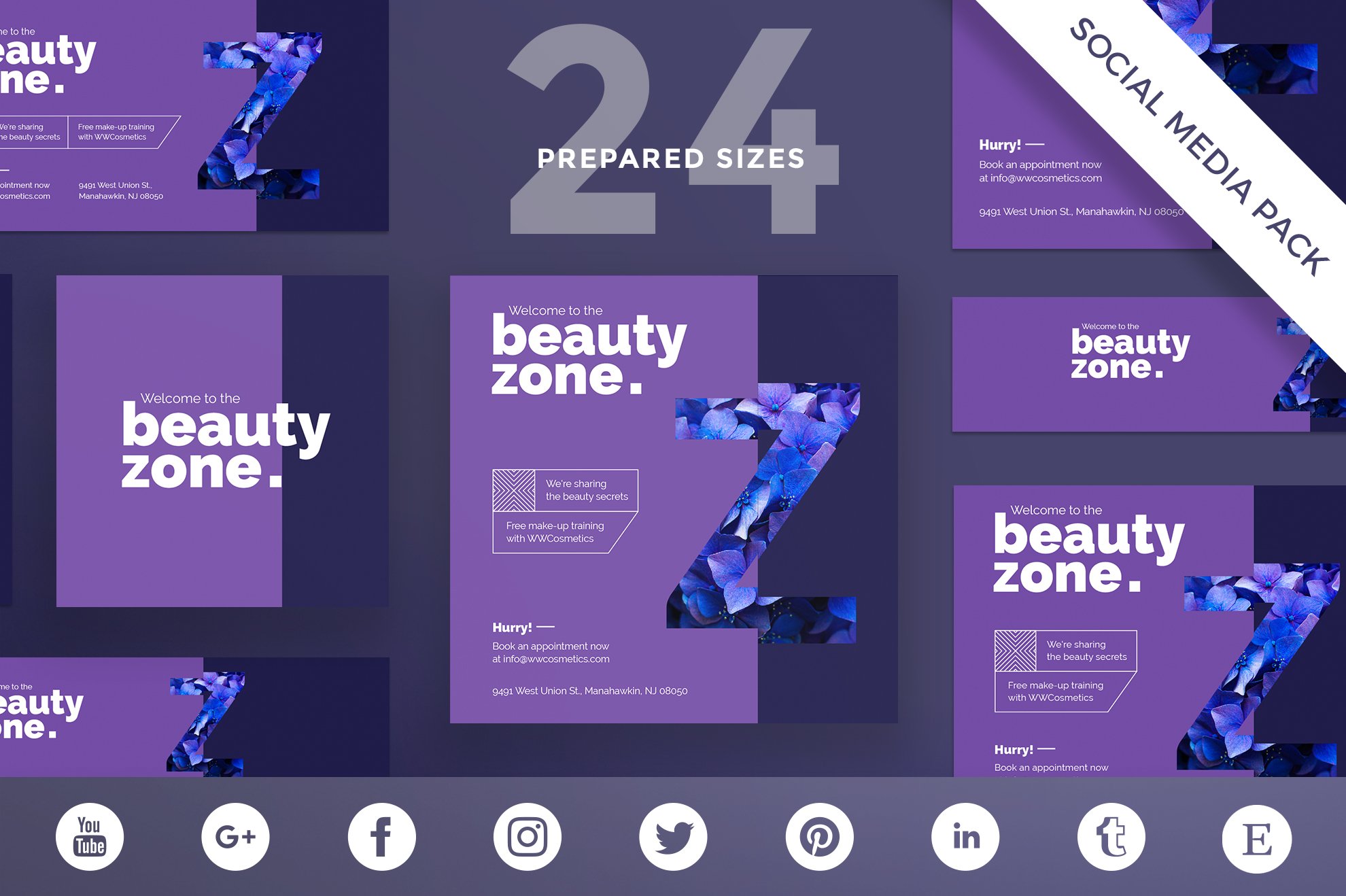 Social Media Pack | Beauty Zone cover image.