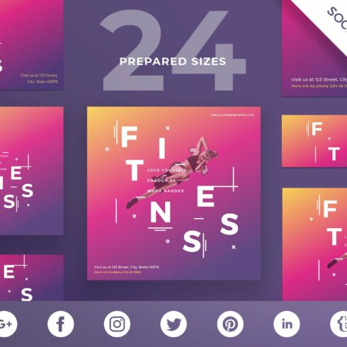 Social Media Pack | Fitness Training cover image.