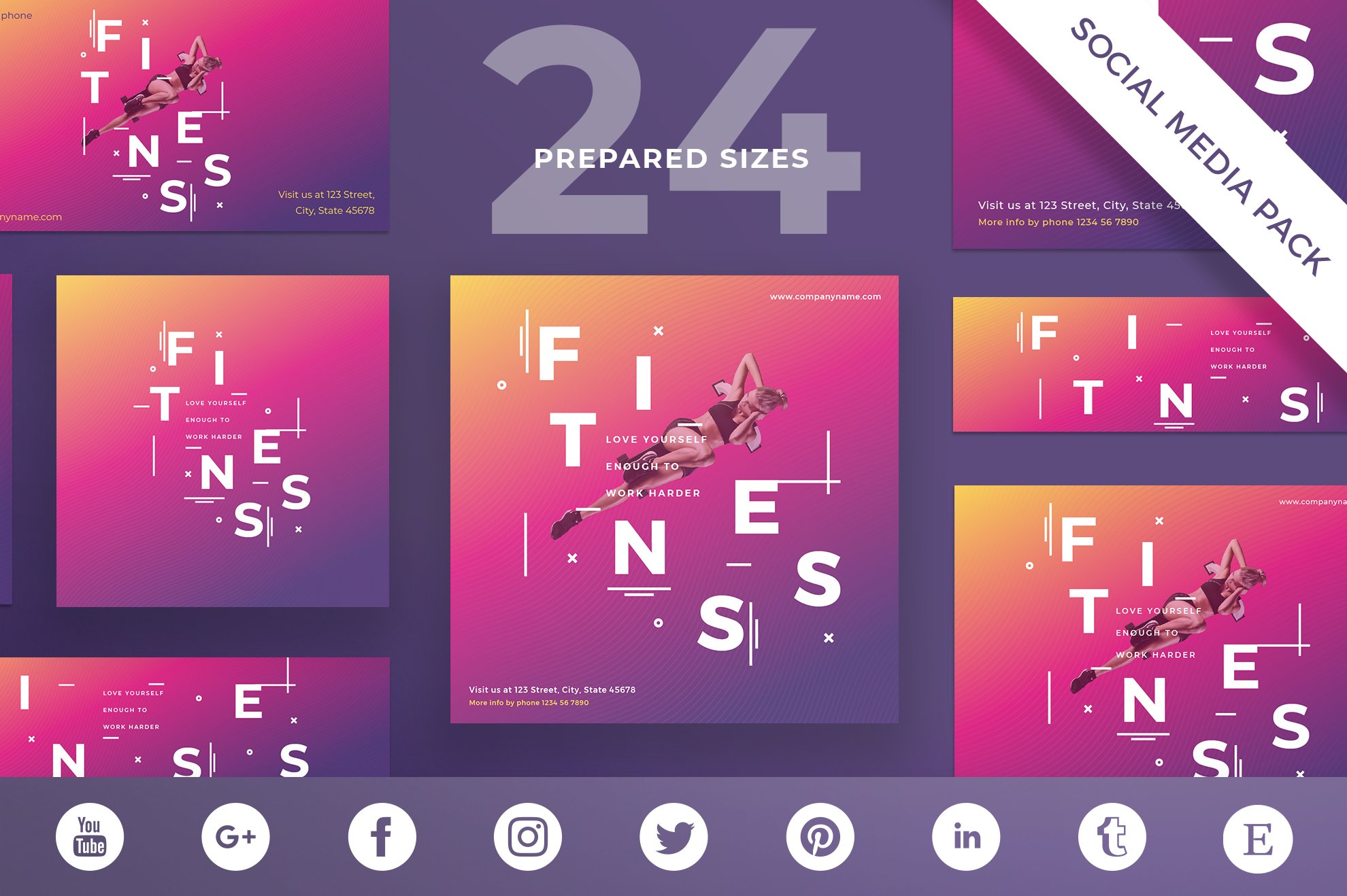 Social Media Pack | Fitness Training cover image.