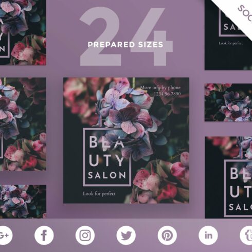 Social Media Pack | Beauty Salon cover image.