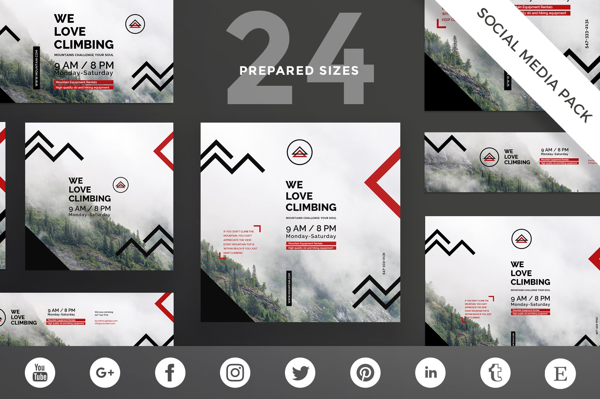 Social Media Pack | Mountain cover image.