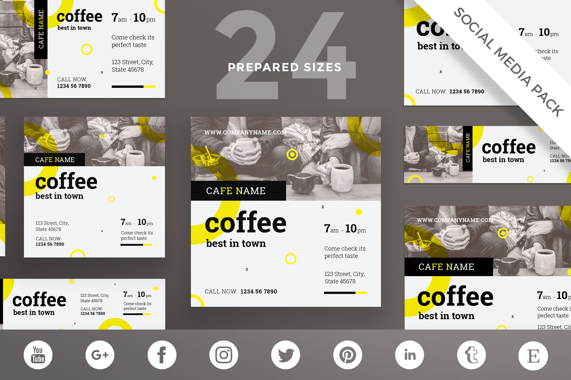 Social Media Pack | Coffee Shop cover image.