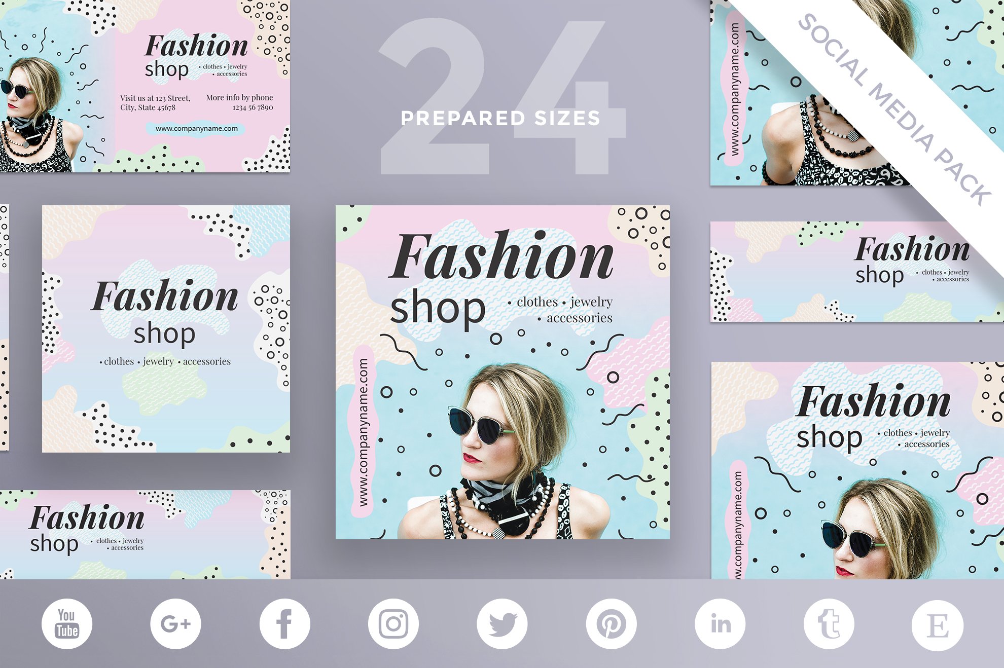 Social Media Pack | Fashion Shop cover image.