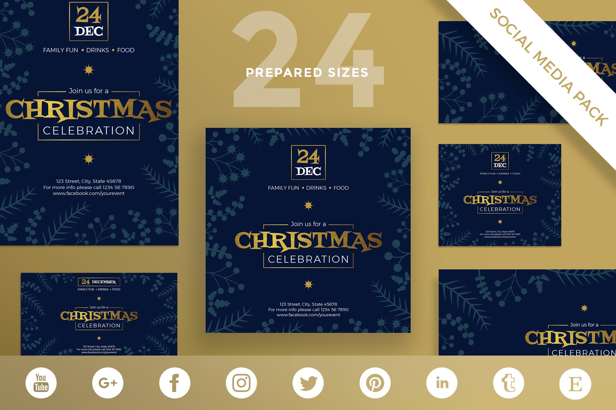 SocialMediaPack|ChristmasCelebration cover image.