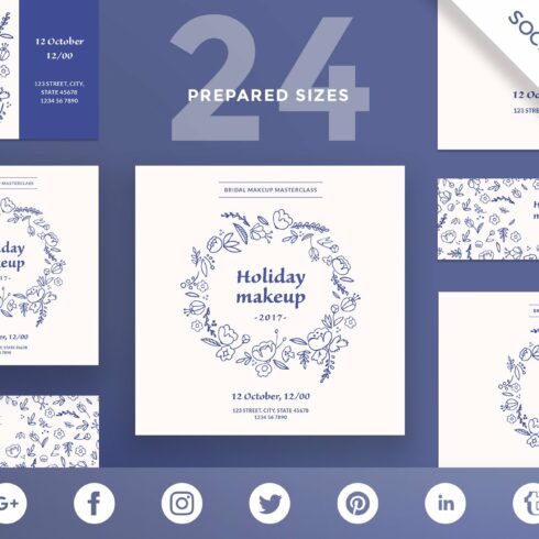 Social Media Pack | Holiday Makeup cover image.
