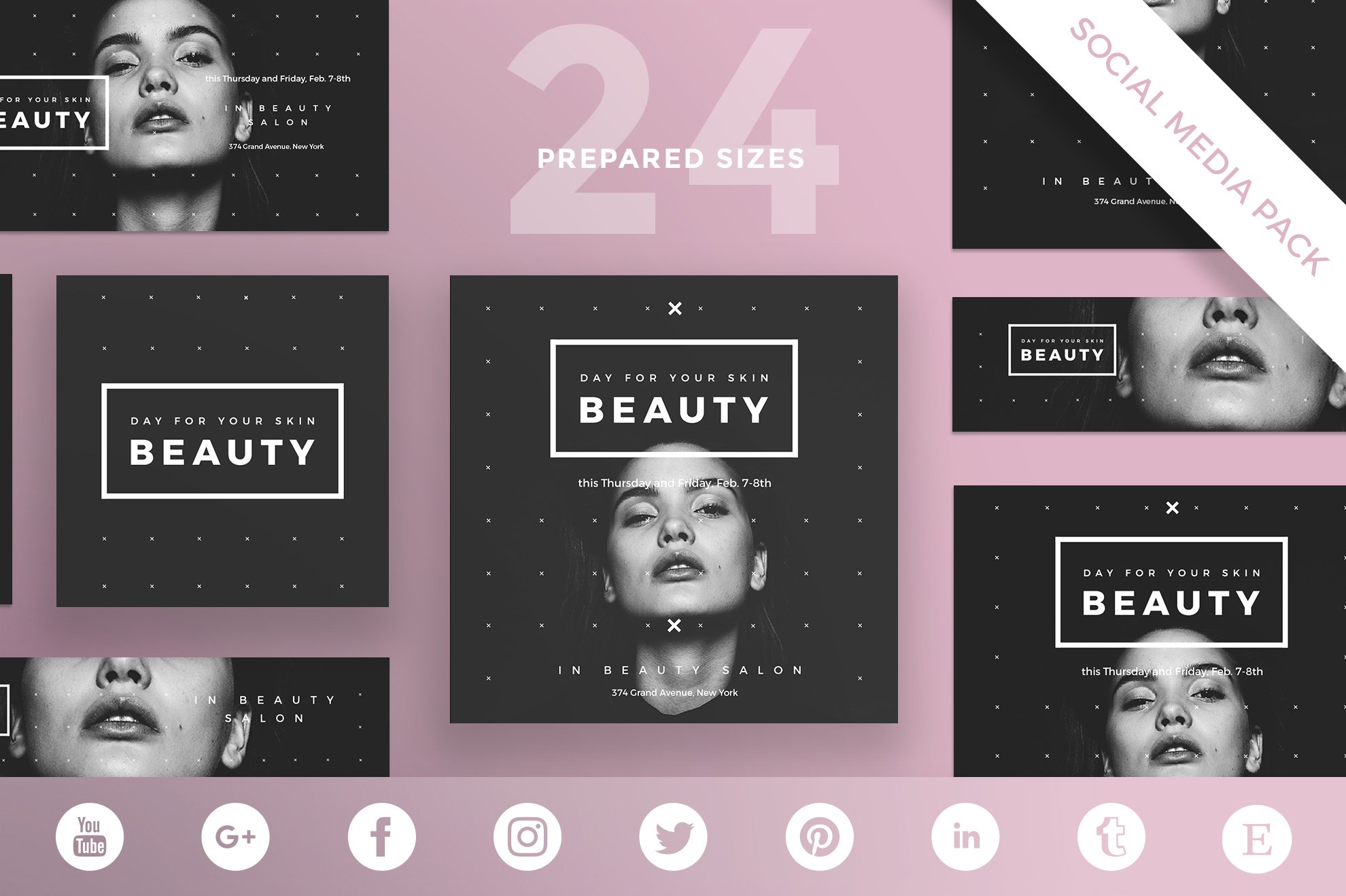 Social Media Pack | Your Skin Beauty cover image.