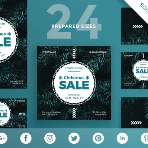 Social Media Pack | Christmas Sale cover image.