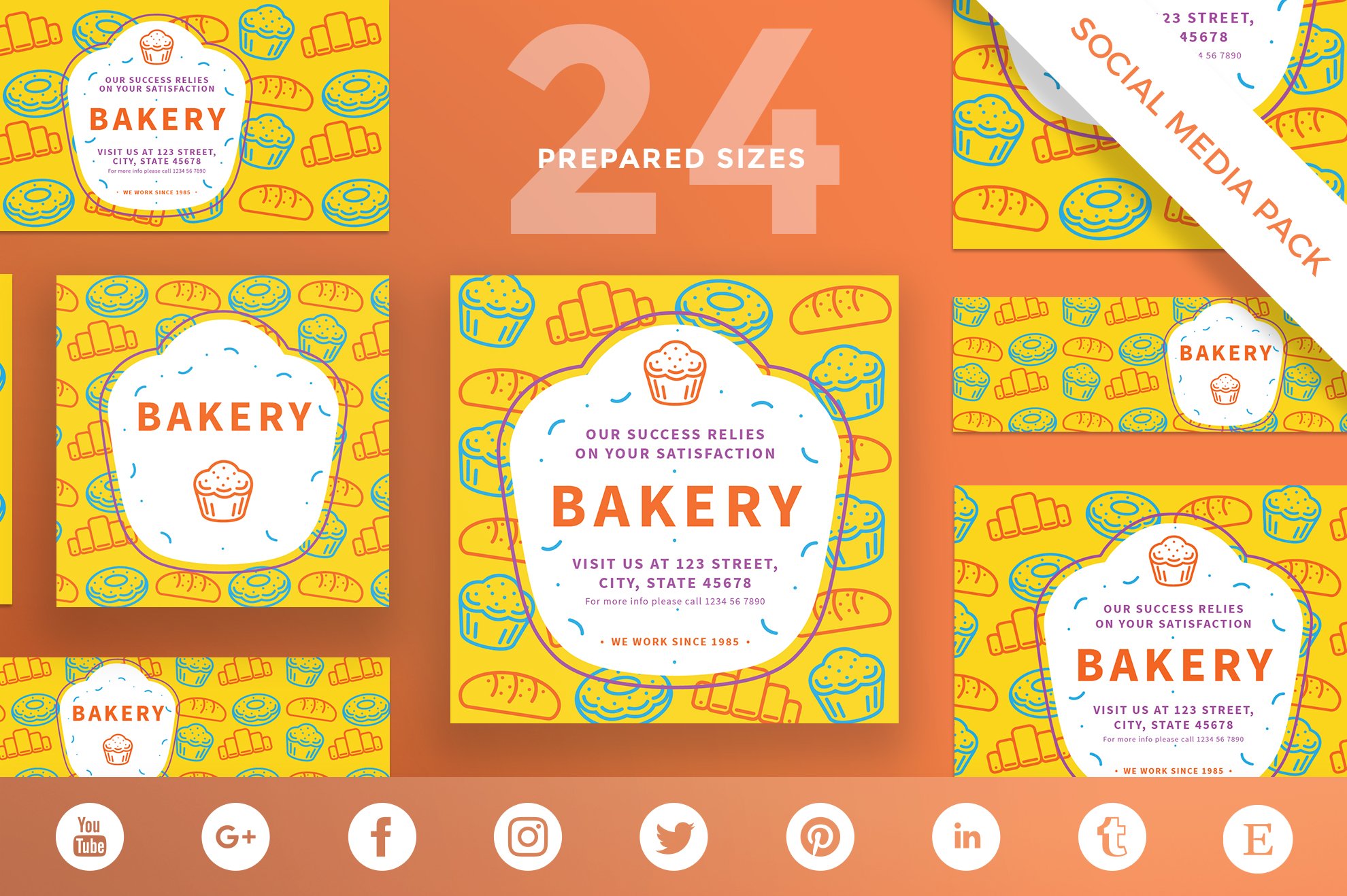 Social Media Pack | Bakery cover image.