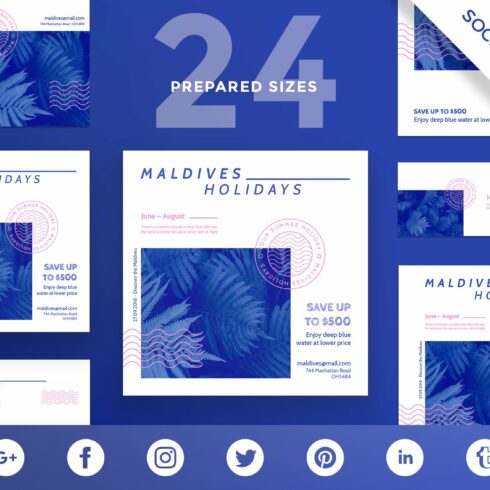 Social Media Pack | Maldives Holiday cover image.